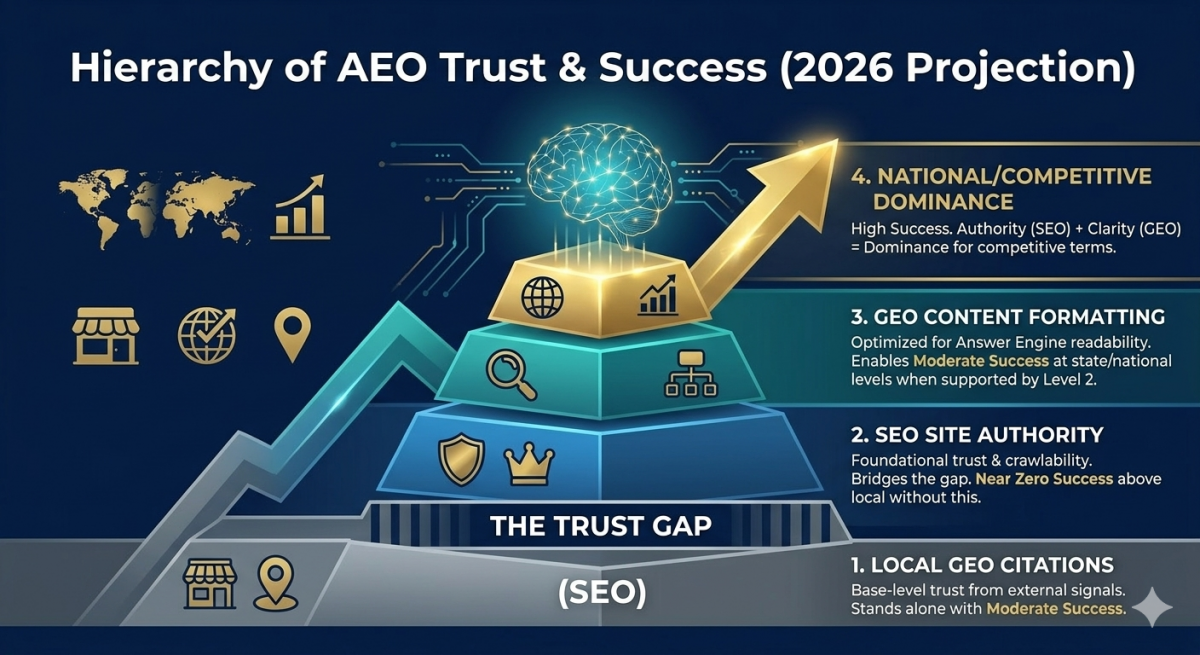 The AEO Evolution: Why Google’s 2026 Transformation Demands a New Strategy Generative Engine Optimization AI SEO Solutions AI Search Optimization Orlando AI Brand Visibility AEO